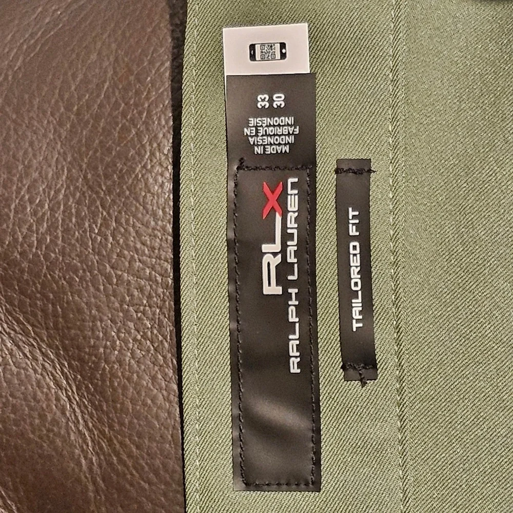 RLX Ralph Lauren Mens Tailored Fit Golf Pants Green 33x30 Recycled Poly NWT